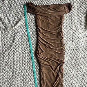 Chic Brown Off-Shoulder Top